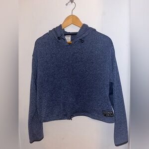 Navy blue Victoria's Secret PINK cropped hoodie